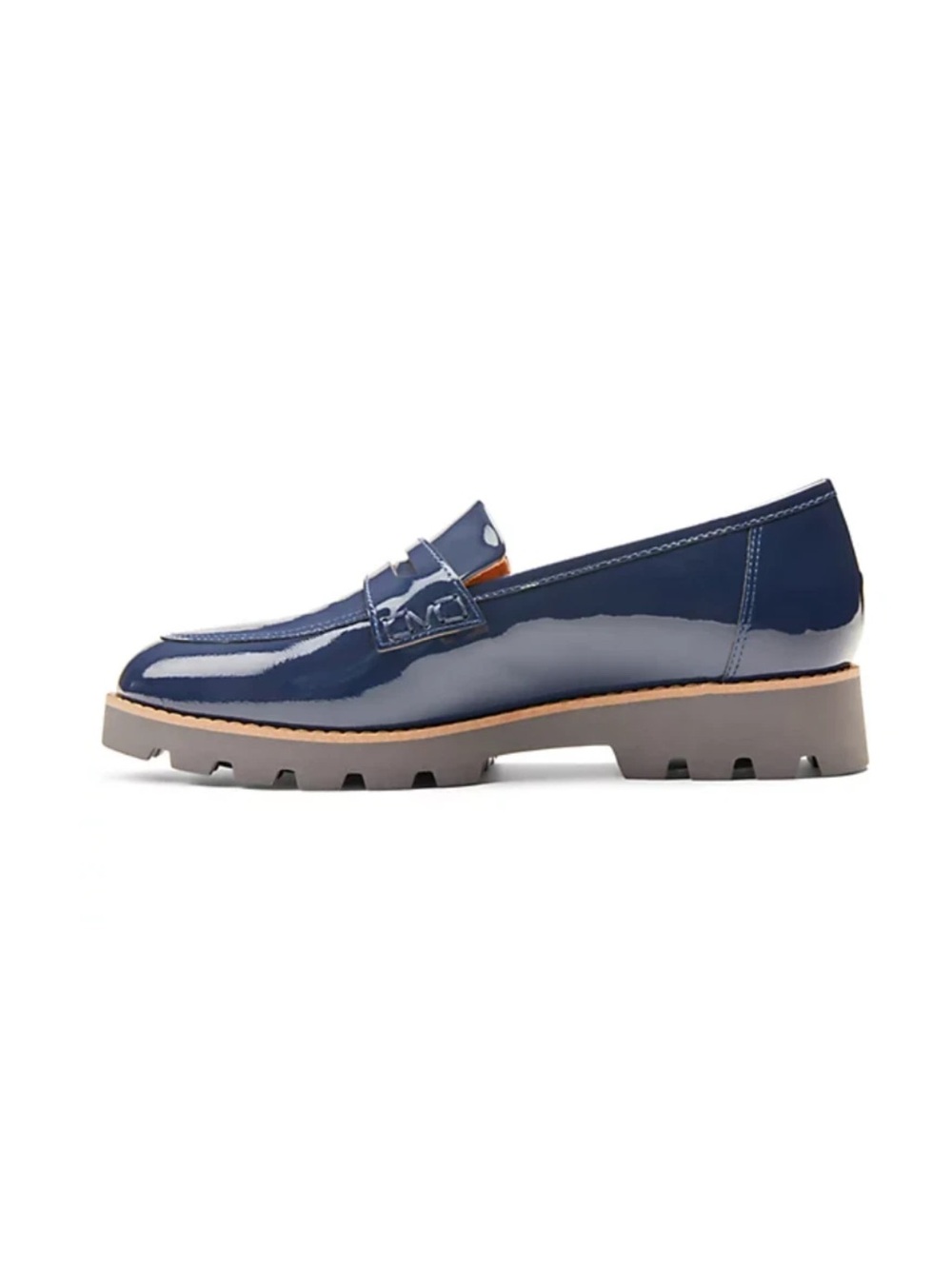 Vionic Cheryl Patent Leather Penny Loafers Blue Shoes Women’s - Size 9.5
